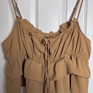 Wild Fable Beige Textured Top